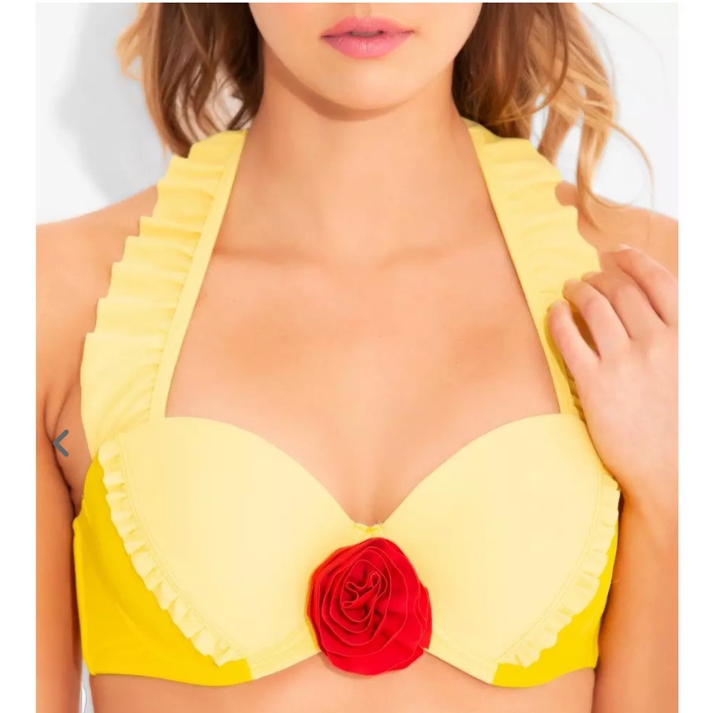 Disney Beauty And The Beast Belle Ruffle Swim Top from Hot Topic size 1 - Picture 10 of 12